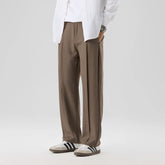 HEARUJOY - New Autumn Casual Suit Pants Korean Men's Pants Straight Loose Sweatpants Soft Wide Leg Long Baggy Business Trousers
