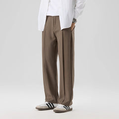 HEARUJOY - New Autumn Casual Suit Pants Korean Men's Pants Straight Loose Sweatpants Soft Wide Leg Long Baggy Business Trousers