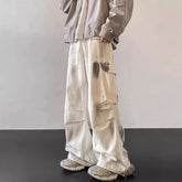 Hearujoy Splash Ink Tie Dye Hanging Work Clothes Jeans for Men and Women Trendy American Hip-hop Loose Straight Leg Pants Instagram Style