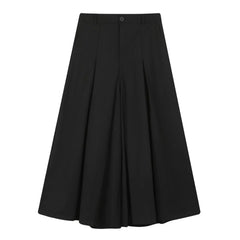 Hearujoy Pleated Men's Wide Leg Pants Personality Button Solid Color Male Casual Trousers Dark Style Spring Trendy 9C4242