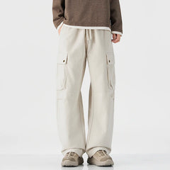 HEARUJOY - New Fall Japanese Retro Cargo Pants - Men's Oversized Straight-Leg Versatile American Streetwear 100% Cotton Camouflage