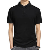 HEARUJOY - Business Casual Business Casual Wear Black Men T-shirts Men's Clothing Regular Clothing Length All-match Style Brand New Item