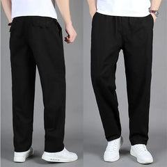 HEARUJOY - Autumn Washed Work Pants Loose Casual Men's Trousers Straight-Legged All-Match Sports Pants