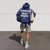 Hearujoy Mens Casual Hoodie Fashion High Street Printed Graffiti Letter American Style Y2K Hip-Hop Loose Pullover Spring And Autumn