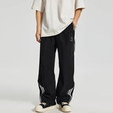 Hearujoy American Retro Side Stripe Casual Pants Men's Hundred Loose Wide Leg Draped Straight Sweatpants Sport Gym