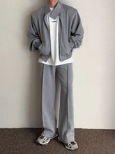 HEARUJOY - Autumn Sports Set Men Sports Cardigan Jacket and Jogging Wide Leg Pants Fashion Loose Fishing 2-piece Sets Unisex Tracksuits