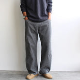 HEARUJOY - American Retro Snow Washing Process Denim Jeans for Men 100% Cotton Straight Loose Fit Large Size Casual Pants for Autumn Winter