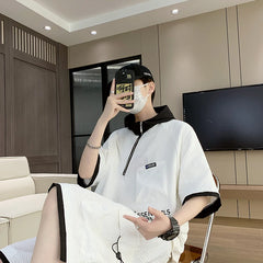 HEARUJOY - Summer 2 Pieces Set Tracksuit Men's Hoodies T-Shirt Shorts Harajuku Streetwear Oversized Men Sets Short Outfits Suits