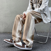 HEARUJOY - New High Street Colorblock Jeans For Men Y2K Baggy Patchwork Denim Trousers Wide-leg Gradient Straight Pantalones Hombre