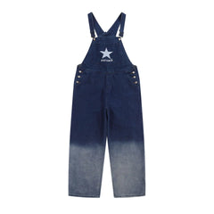 HEARUJOY - Tie Dye Gradient Star Embroidered Denim Overalls For Men And Women Loose Casual Suspender Jumpsuit Streetwear Jeans Trousers