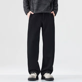 HEARUJOY - New Autumn Japanese Retro Lambswool Casual Suit Pants - Men's Relaxed Straight-Leg Versatile American Streetwear