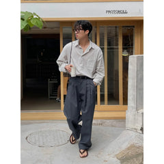 HEARUJOY - Korean Style Loose Fit Men's Suit Pants Summer New Arrival Fashionable Harem Casual Pants Trendy Versatile Long Pants