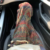 HEARUJOY - Ethnic Style Print Pants Men Hip Hop Elastic Waist Drawstring Straight Trousers Autumn Winter Vintage Dirty Pant (with Plush)