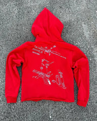 Hearujoy New Creative Lapel Print Hoodie Women Couple Pullover Hoodie High Street Trend Fashion Brand Streetwear Casual Loose Sweatshirt