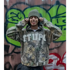 Hearujoy Street Men's Hoodie 2024 Casual Versatile Harajuku Style Y2K Zip Sweatshirt American Gothic Rock Skull Bones Oversized Hoodie