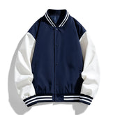 HEARUJOY - Patchwork Color Jacket Men Spring Loose Oversized S-2XL Clothes Men Women Baseball Uniform Coat 2025 Streetwear Mens Jackets