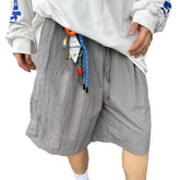 HEARUJOY - Beach Wear XL 2XL Casual Summer Pants Summer Breathable Shorts Gym Jogger Quick Drying Shorts Elastic Waist Knee Length