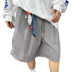 HEARUJOY - Beach Wear XL 2XL Casual Summer Pants Summer Breathable Shorts Gym Jogger Quick Drying Shorts Elastic Waist Knee Length