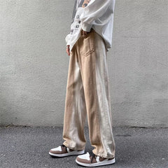 HEARUJOY - New High Street Colorblock Jeans For Men Y2K Baggy Patchwork Denim Trousers Wide-leg Gradient Straight Pantalones Hombre