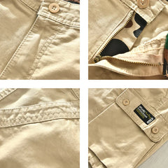 HEARUJOY - Fashion Male Summer Cargo Short Pants Pocket Decoration Cotton Casual Versatile Street Shorts With Multiple Pockets