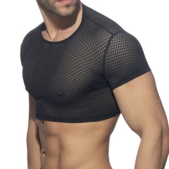 HEARUJOY - Fashion Hot New Stylish Mens Tops T-Shirt Breathable Summer Tank Causal Club Fishnet Regular See-through M-2XL
