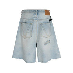 HEARUJOY - Washing Vintage Holes Casual Ripped Jorts Distressed Y2k Jeans Men