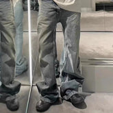 Hearujoy Streetwear Y2k Pantalones Hombre Washed Baggy Flare Jeans Unisex Straight Frayed Casual Denim Trousers Oversized Cargo Pants