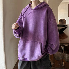 HEARUJOY - Men Hooded Hoodies Pullover Autumn Men Sweatshirts Hoodie Men Solid Color Streetwear Basics Hoodie Male Harajuku Clothes