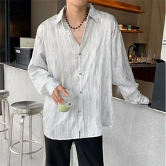 HEARUJOY - Casual Long-sleeved Shirt ForMen's Clothing Autumn Trendy Brand Sun Protection