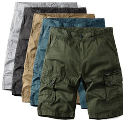 HEARUJOY - Summer New Tactical Cargo Shorts Men Khaki Jogger Cotton Shorts Men Casual Loose Knee Length Pants