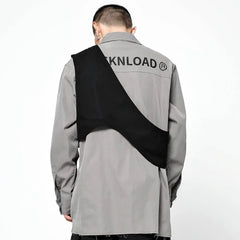 Hearujoy Techwear Men's Tank Top Vest Men Hip Hop Cargo Buckle Vest Sleeveless Black Harajuku Hippie Streetwear Korean Fashion