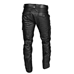 Hearujoy 2024 New Men's Leather Pants Retro Punk Loose Casual Straight-leg Pants Autumn Winter High Street Goth Style Long Trousers