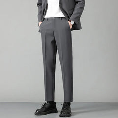 Hearujoy Summer Korean Style Men's Suit Pants Slim Center Line Casual Menwear Straight-leg Male Loose Bottom Simple 9C6764