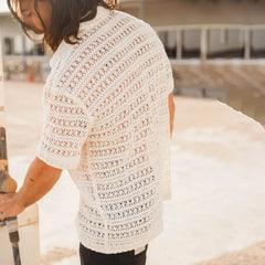 HEARUJOY - Summer Men's Knit Hollow Out Suits Sexy Jacquard Mesh Short Sleeve Shirt And Shorts Two Piece Set Fashion Knitted Sports Outfits