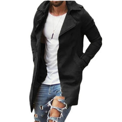 HEARUJOY - Spring Autumn New Fashion Turn-down Collar Long Sleeve Solid Jackets Men's Clothing Casual All-match Button Korean Coats Tops