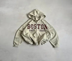 HEARUJOY - Simple trendy large size design zipper hoodie for men and women high street design y2k style Harajuku loose casual long sleeves