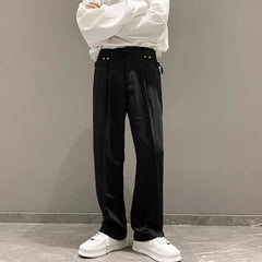 HEARUJOY - Mens Suit Trousers British Style Straight Trousers Business Versatile Streetwear Casual Trousers Men'S Clothing Summer New