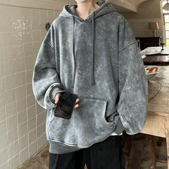 HEARUJOY - Men Hooded Hoodies Pullover Autumn Men Sweatshirts Hoodie Men Solid Color Streetwear Basics Hoodie Male Harajuku Clothes