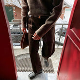 Hearujoy Men Maillard Corduroy Casual Straight Pants 2024 New Genderless Fashion Comfort Simple Retro Solid Color Basic Trousers Unisex