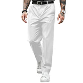 HEARUJOY - Stylish Men's Pleated Loose Straight Pants 2025 Autumn New Casual Solid Color Trousers Fashionable Mens Suit Pants Business