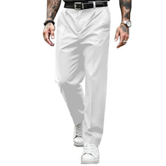 HEARUJOY - Stylish Men's Pleated Loose Straight Pants 2025 Autumn New Casual Solid Color Trousers Fashionable Mens Suit Pants Business