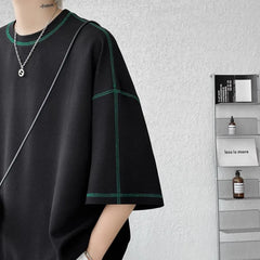 HEARUJOY - Summer Short Sleeve T-shirt Men Fashion Casual White Oversized T Shirt Men Streetwear Hip Hop Loose O-Neck Tshirt Mens Top S-2XL