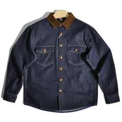 HEARUJOY - Autumn Heavyweight Vintage American Amekaji Denim Safari Shirt Jacket - Men's Relaxed Fit Casual Long-Sleeve Shirt Coat