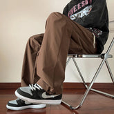 HEARUJOY - Autumn Pants Men Solid Chic Wide Leg Trousers Cozy Baggy All-match Streetwear Teens Joggers Men Korean Couples Sweatpants