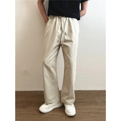 Hearujoy Summer Casual Pants Men Retro Straight Pants Men Japanese Streetwear Loose Wide Leg Pants Mens Vintage Trousers M-2XL 