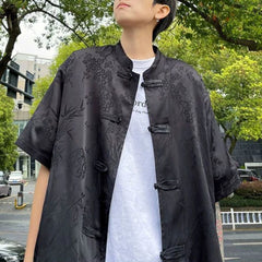 HEARUJOY - For Daily Wear Loose Short Sleeve Shirt Casual Summer Tops Casual Wear New Condition Polyester Fabric Regular Length