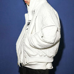 Hearujoy Aviator Style Jacket Retro Winter And Autumn Zipper Fashion Trendy Wrinkled Niche Men And Women Personalized Vibe Caot For Men