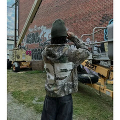 Hearujoy Street Men's Hoodie 2024 Casual Versatile Harajuku Style Y2K Zip Sweatshirt American Gothic Rock Skull Bones Oversized Hoodie