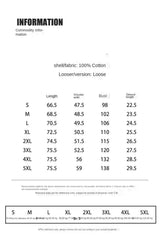 HEARUJOY - Pure Cotton Short-sleeved T-shirt National Trend Versatile Fashion Loose Summer Trendy Design Print Same Style