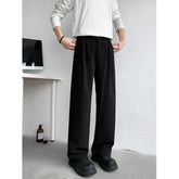 HEARUJOY - Brown Suit Pants Men Fashion Society Mens Black Dress Pants Korean Loose Straight Casual Pants Mens Office Formal Trousers M-2XL